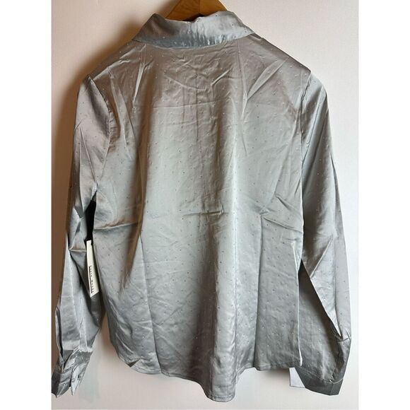 Silver Rhinestone button up shirt long sleeve - Picture 10 of 10